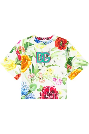 Dolce & Gabbana Camiseta DG de mezcla de algodón floral