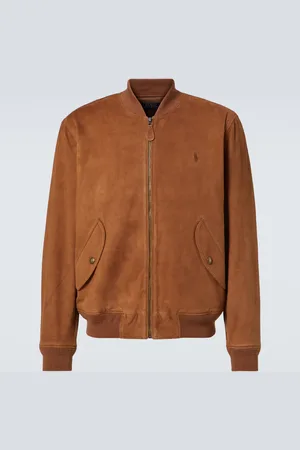 Ralph Lauren Chaqueta bomber de ante con logo