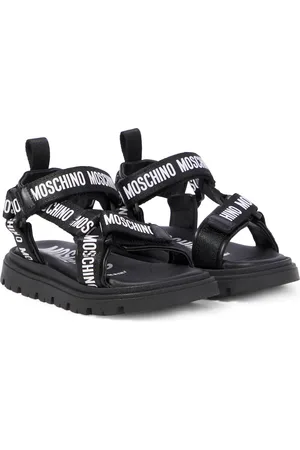 Moschino Sandalias con piel y logo