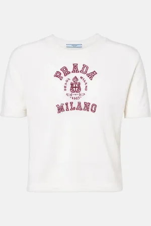 Prada Camiseta de cachemir con logo