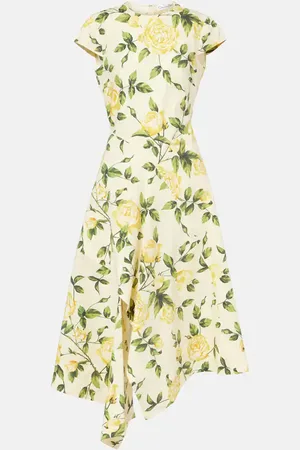 Oscar de la Renta Vestido de popelín de mezcla de algodón