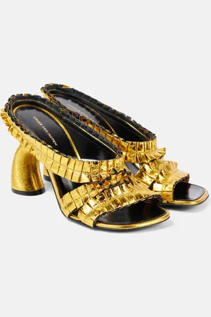 DRIES VAN NOTEN Sandalias 95 de piel metalizada