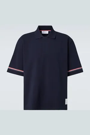 Thom Browne Polo RWB Stripe de algodón
