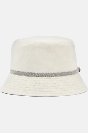 Brunello Cucinelli Sombrero de pescador de mezcla de lino