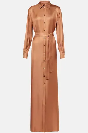 Tom Ford Vestido camisero de sarga de seda