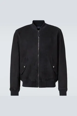 Ralph Lauren Chaqueta bomber de ante con logo