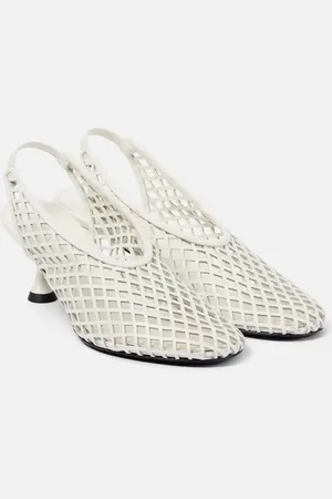 Proenza Schouler Salones destalonados Tee de piel y malla