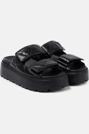 Prada Sandalias de piel acolchada
