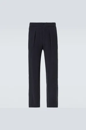 Giorgio Armani Pantalones rectos con chevrón en jacquard