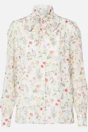 Giambattista Valli Blusa de seda floral