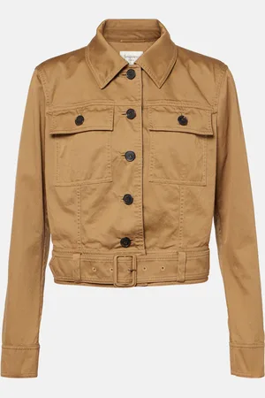 Saint Laurent Chaqueta de algodón cropped