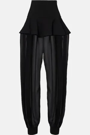 Alaïa Alaïa Pantalones anchos de georgette