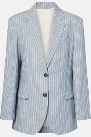 Brunello Cucinelli Blazer de lino, algodón y cáñamo