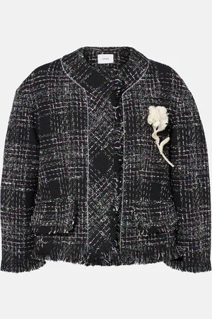 Erdem Chaqueta cropped de tweed