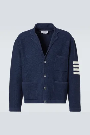 Thom Browne Cárdigan 4-Bar de mezcla de lino y algodón