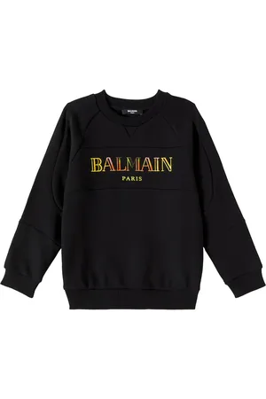 Balmain Sudadera de jersey de algodón con logo