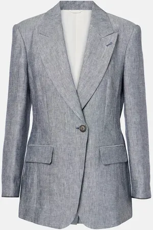 Brunello Cucinelli Blazer de cáñamo y lino