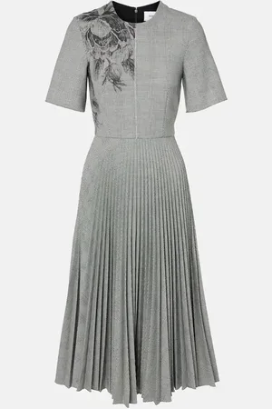 Erdem Vestido midi a cuadros Príncipe de Gales