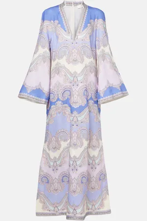 ZIMMERMANN Vestido largo Maxine de lino con paisley