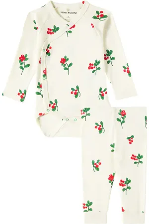 Mini Rodini Bebé - set Lingonberries de body y pantalones