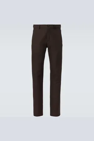 Loro Piana Pantalones rectos Harper de lana y algodón