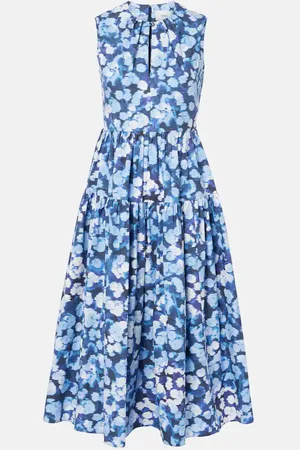 Erdem Vestido de cóctel de algodón floral