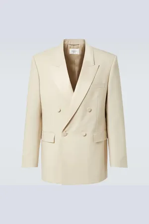 Saint Laurent Chaqueta de esmoquin cruzada de lana