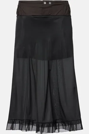 Maison Margiela Falda midi semitransparente
