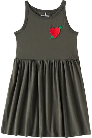 Mini Rodini Vestido Arrowed Heart de algodón
