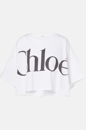Chloé Chloé Camiseta en jersey de algodón cropped