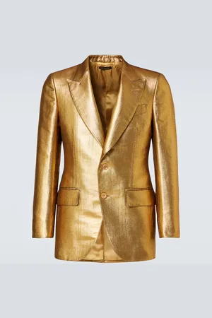 Tom Ford Blazer Dyllan de lona revestida metalizada