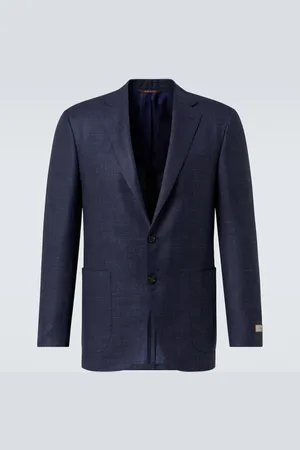 CANALI Blazer de lana, seda y lino