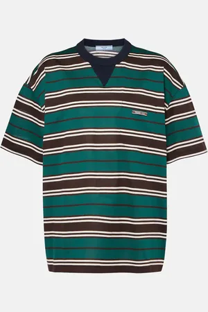 Prada Camiseta de jersey de algodón a rayas