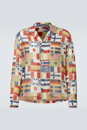 BODE Camisa International de seda estampada