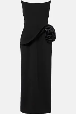 MAGDA BUTRYM Vestido bustier con aplique floral