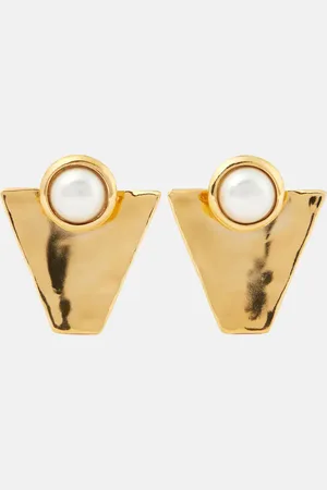 Saint Laurent Pendientes de clip adornados