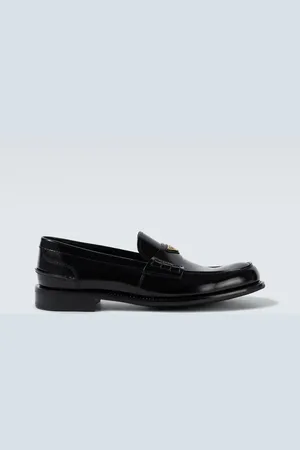 Prada Mocasines de piel cepillada con logo
