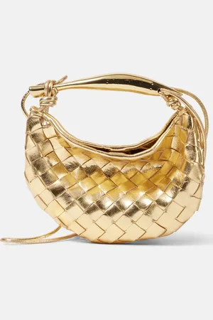 Bottega Veneta Bolso al hombro Baby Sardine de piel metalizada