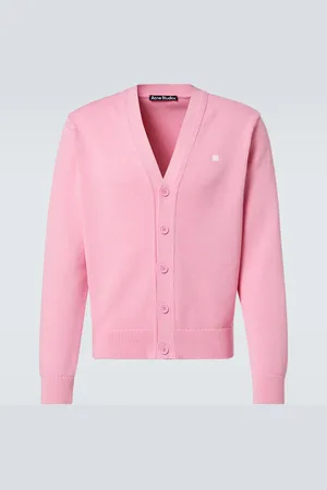 Acne Studios Cárdigan de algodón con logo