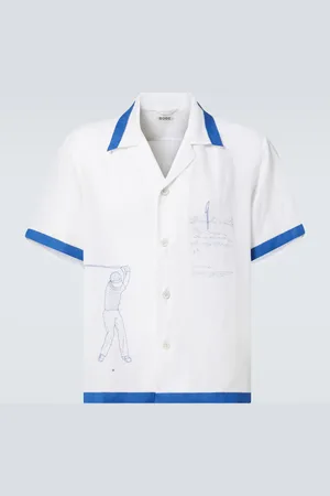 BODE Camisa Club Champion de lino bordada