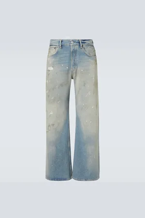 Acne Studios Jeans anchos 2021M de tiro medio estampados