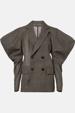 SACAI Blazer de gasa de algodón