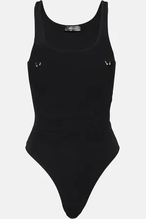 MUGLER Body de algodón perforado