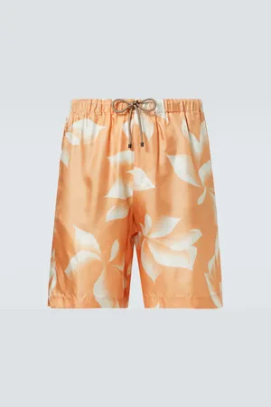 DRIES VAN NOTEN Shorts de seda estampados