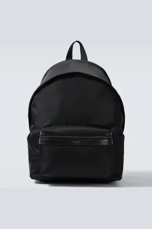 Saint Laurent Mochila City de lona con piel