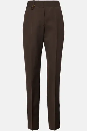 Jacquemus Pantalones rectos Tibau de tiro alto