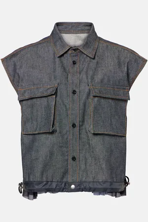 SACAI Camisa de denim cropped