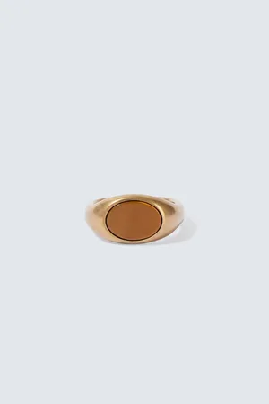DRIES VAN NOTEN Anillo con sello de piedra