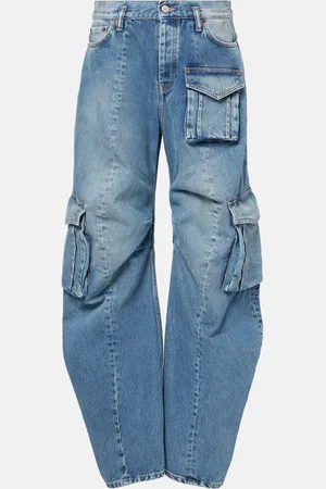 Acne Studios Jeans cargo barrel de tiro bajo