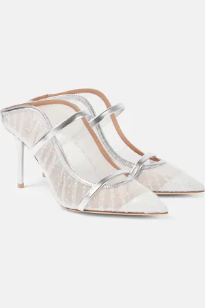 MALONE SOULIERS Mules Maureen 85 con glitter y piel